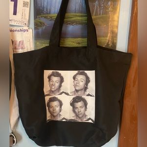 Harry styles photoshoot black and White tote bag